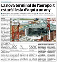 Article publicat al diari AVUI sobre la nova terminal (21 de novembre de 2006)